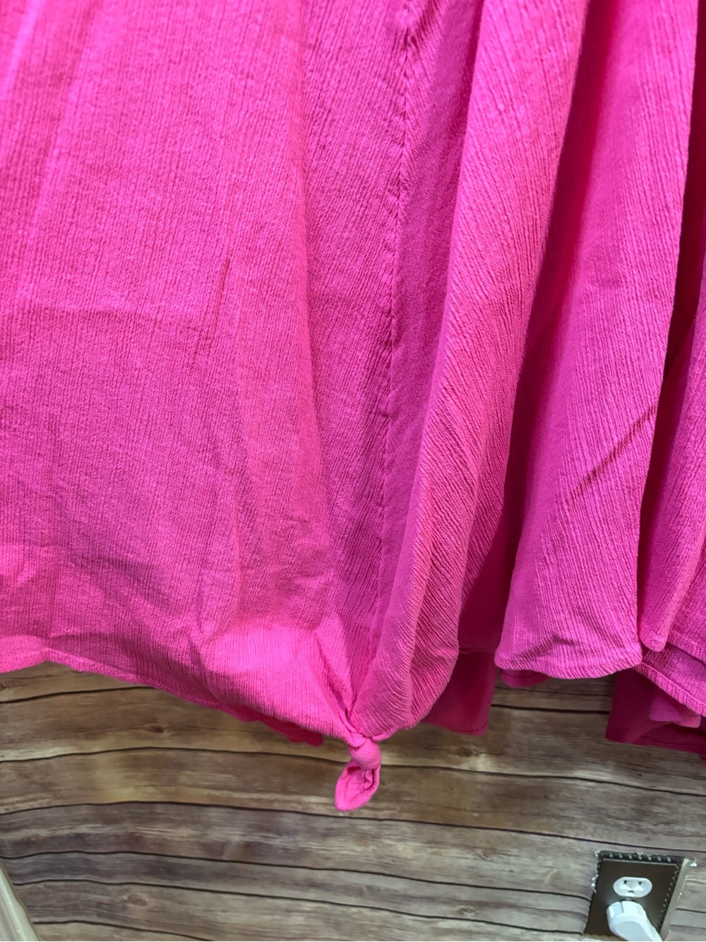 Anthropologie strapless pink smocked cotton dress size large - Picture 4 of 8